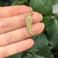 14k Yellow Gold Angel Wing Charm Pendant