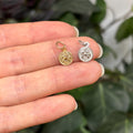 10k Gold Raphael Baby Angel Round Charm Pendant Mini