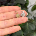 10k Gold Raphael Baby Angel Round Charm Pendant Mini