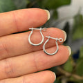 Sterling Silver Shackle Screw Link Hoop Earrings