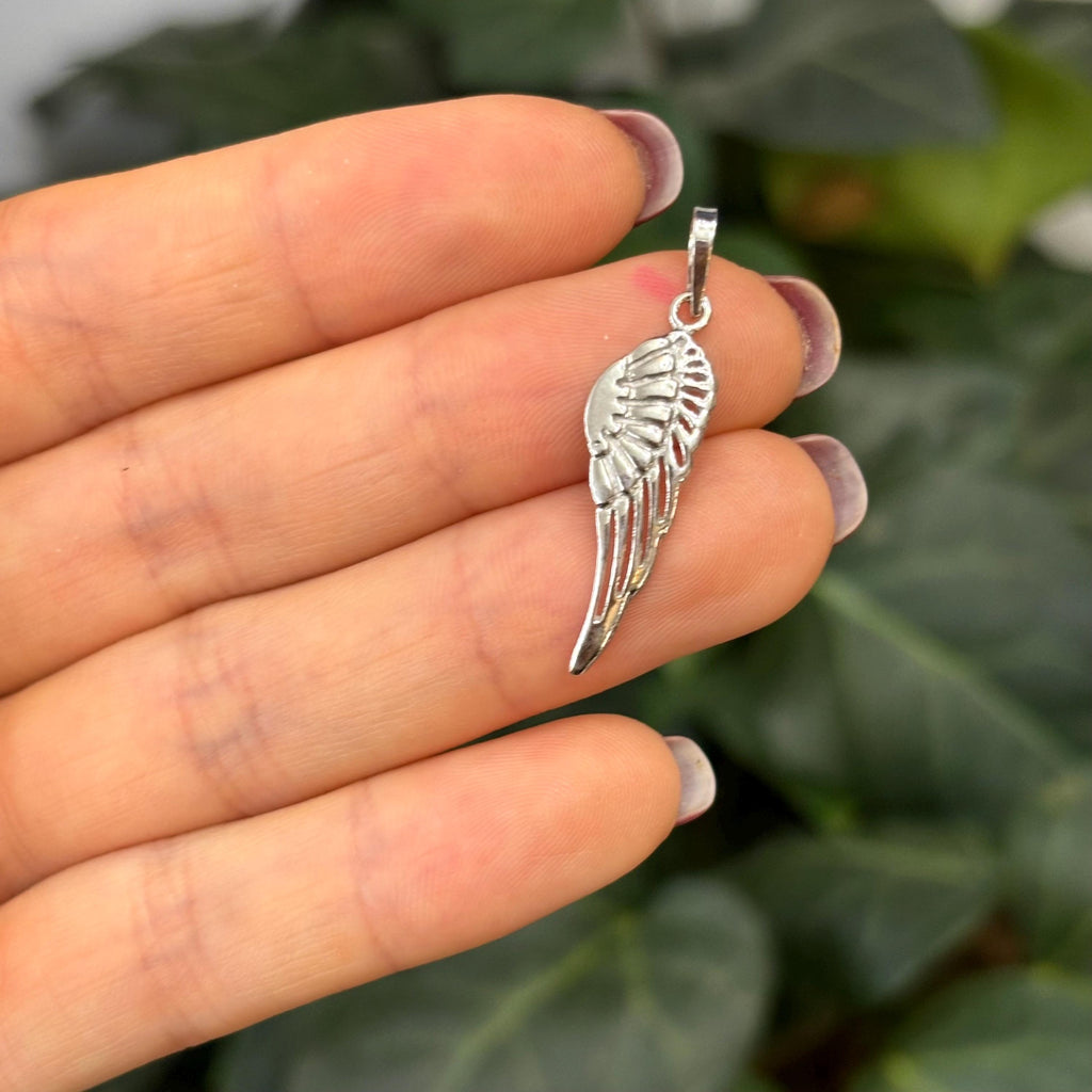 Sterling Silver Angel Wing Charm Pendant