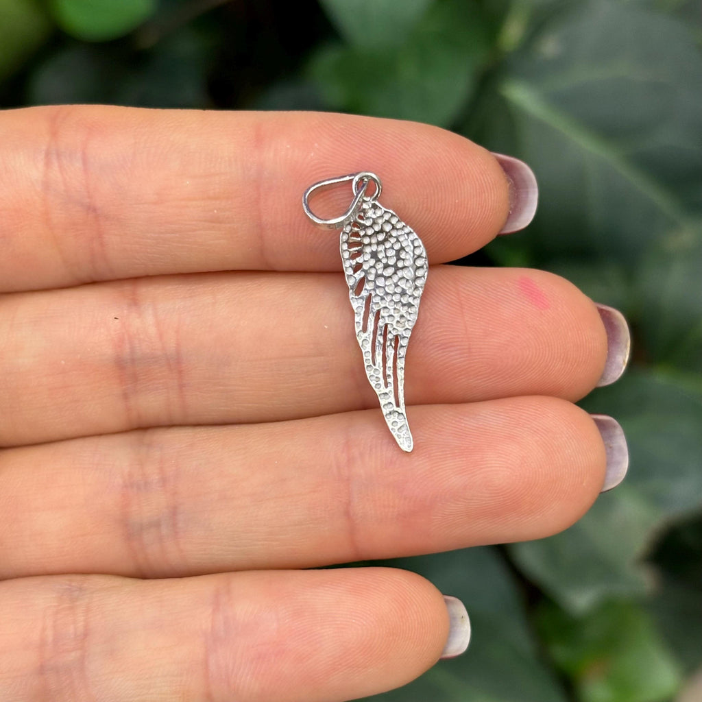 Sterling Silver Angel Wing Charm Pendant