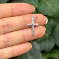 Sterling Silver Dove Cross Charm Pendant