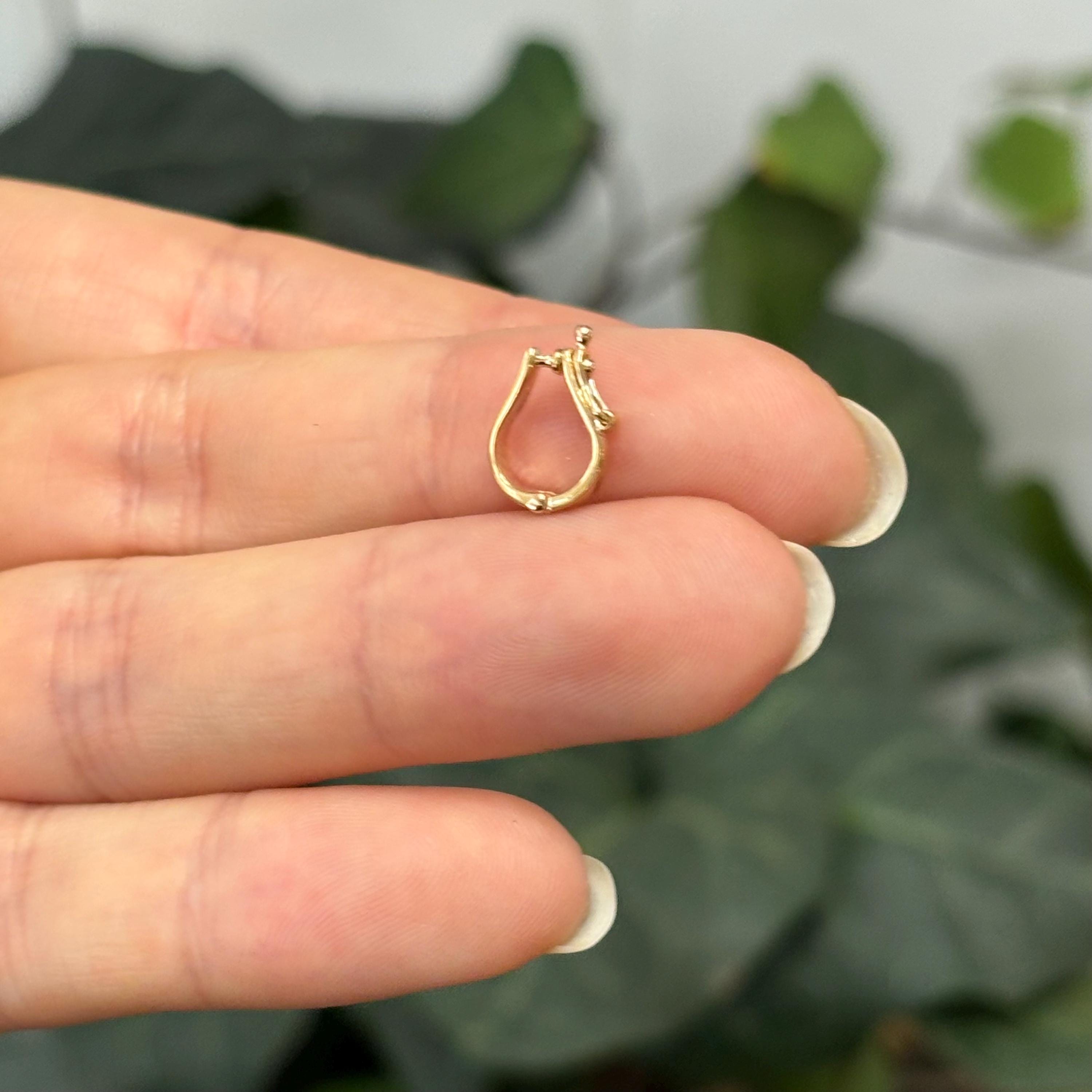 14k Yellow Gold Pearl Enhancer Pendant Hanger