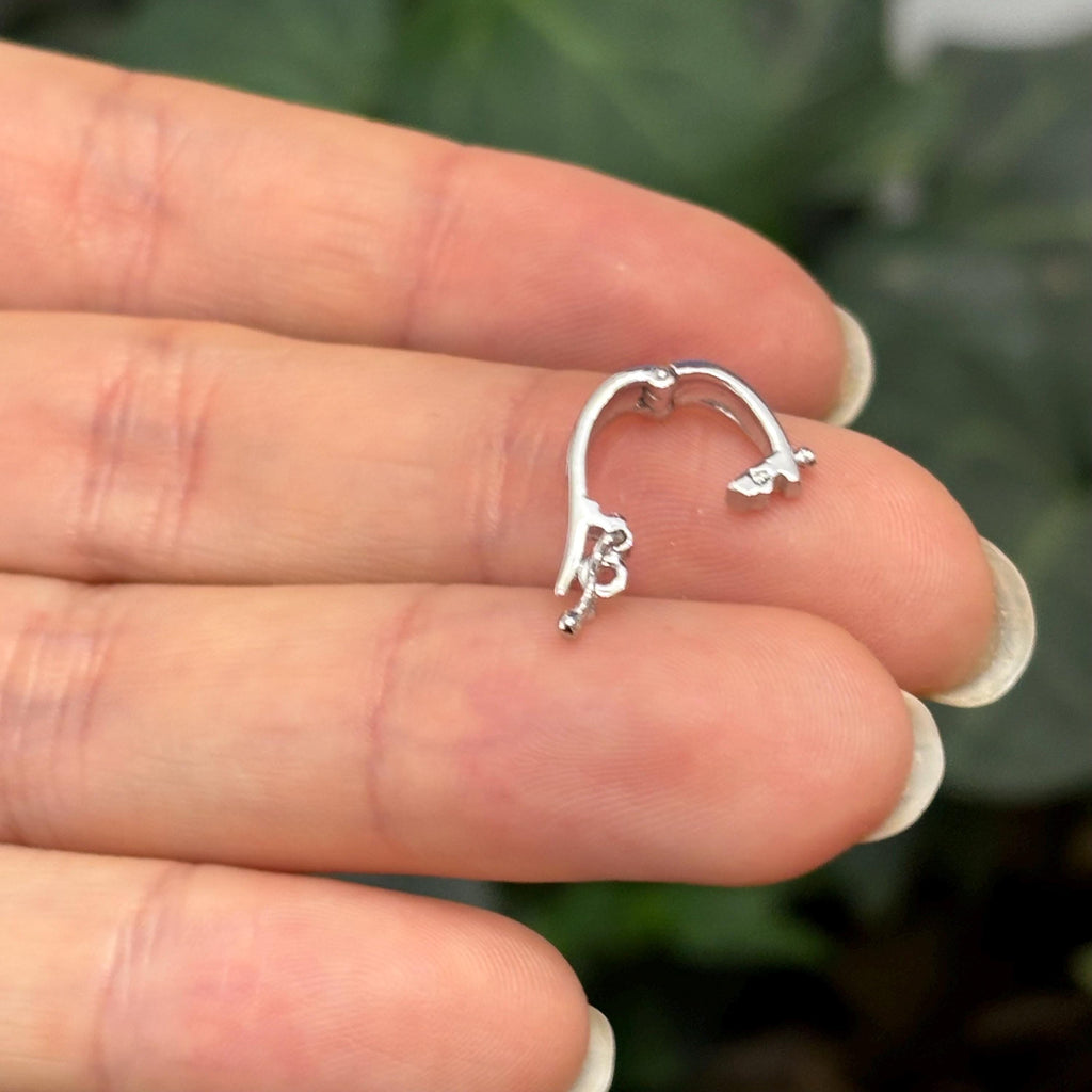 14k White Gold Pearl Enhancer Pendant Hanger
