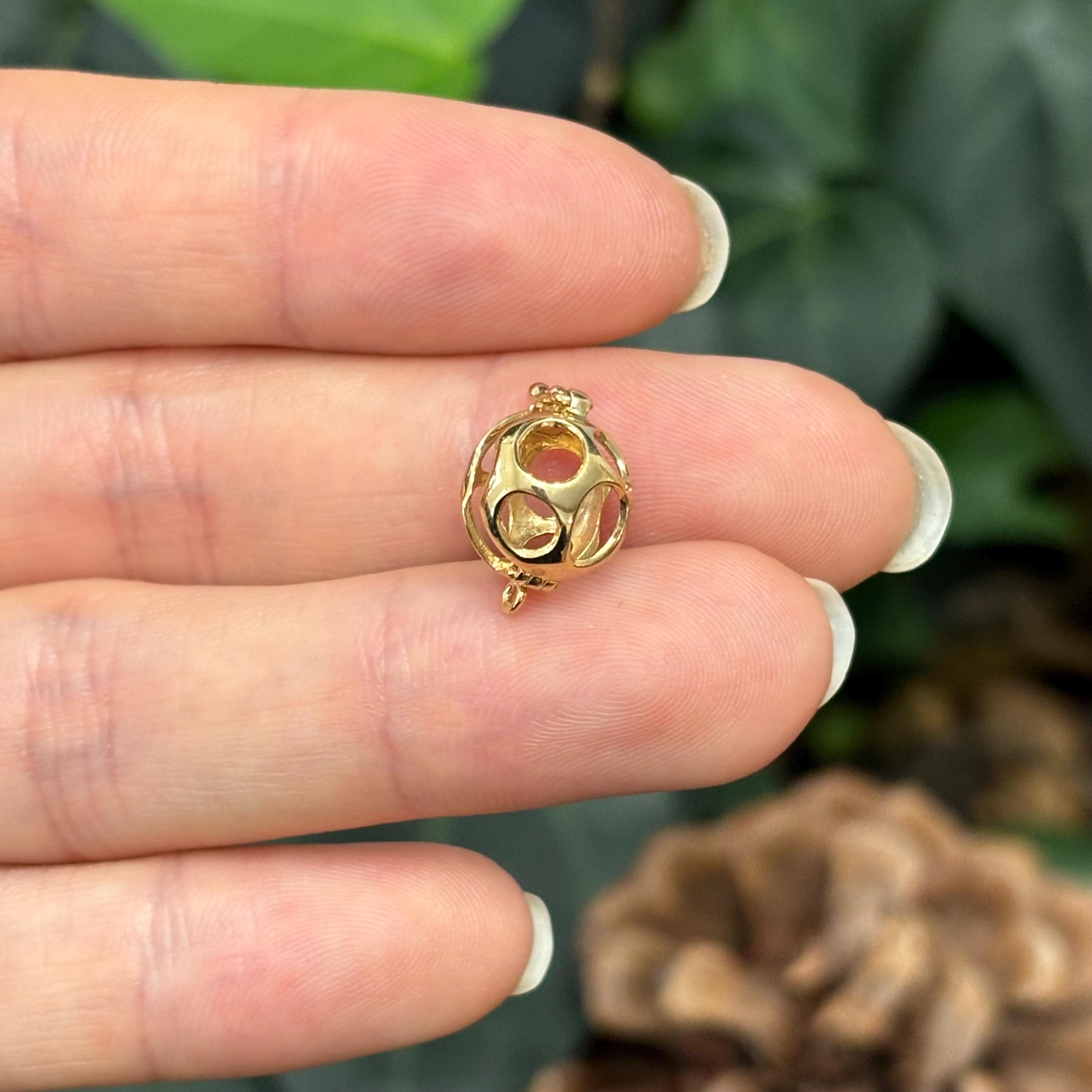 14k Yellow Gold Pearl Enhancer Pendant Setting Cage