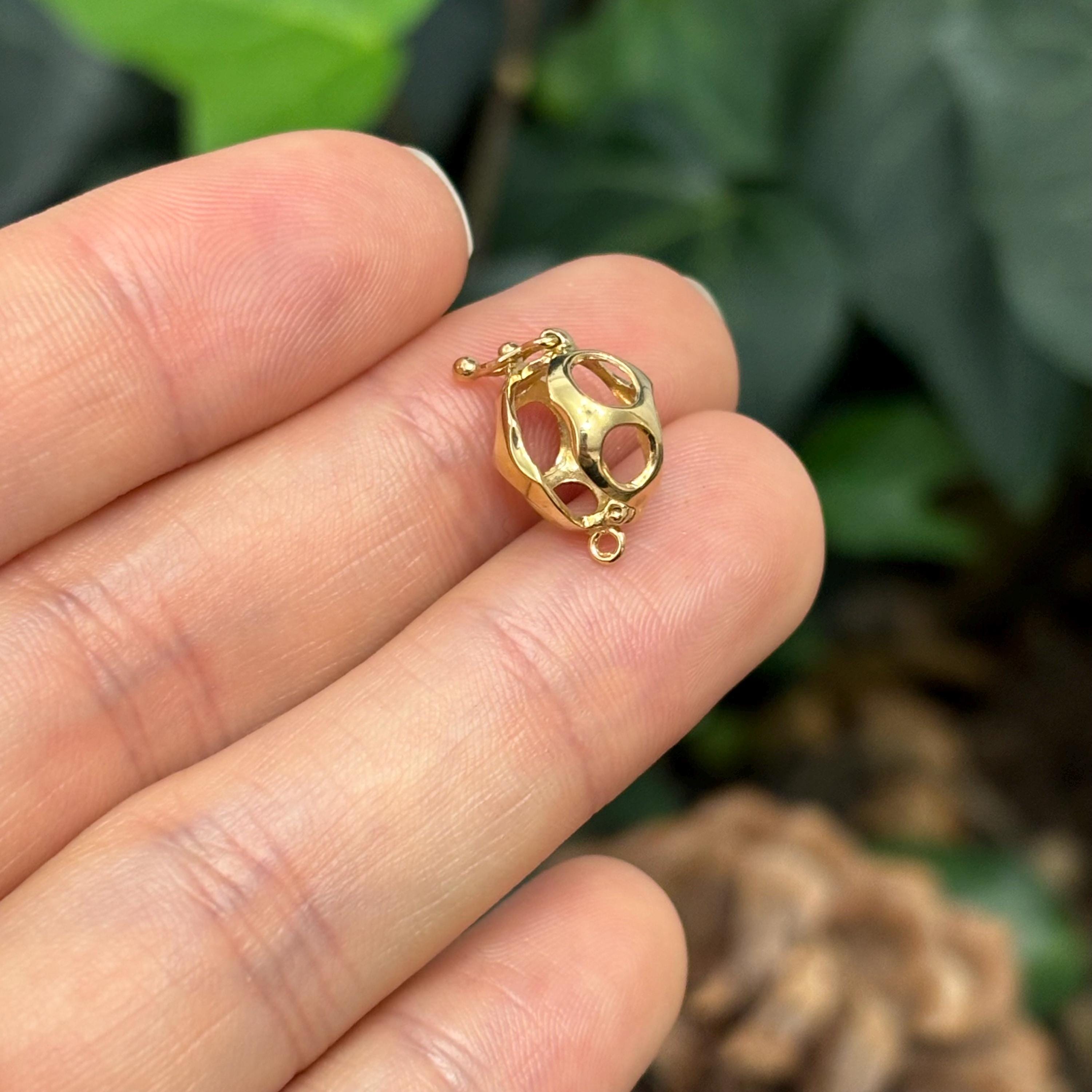 14k Yellow Gold Pearl Enhancer Pendant Setting Cage