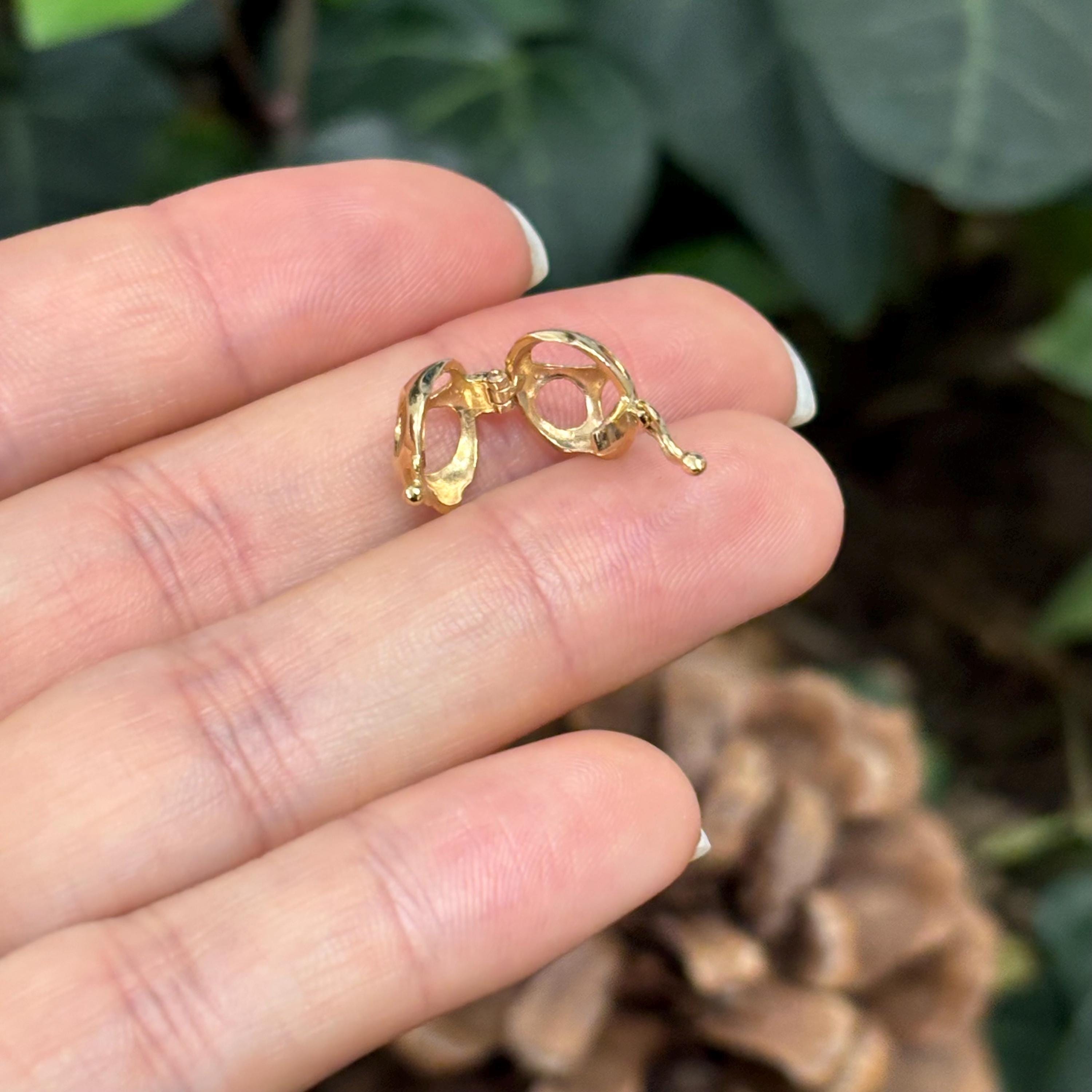 14k Yellow Gold Pearl Enhancer Pendant Setting Cage