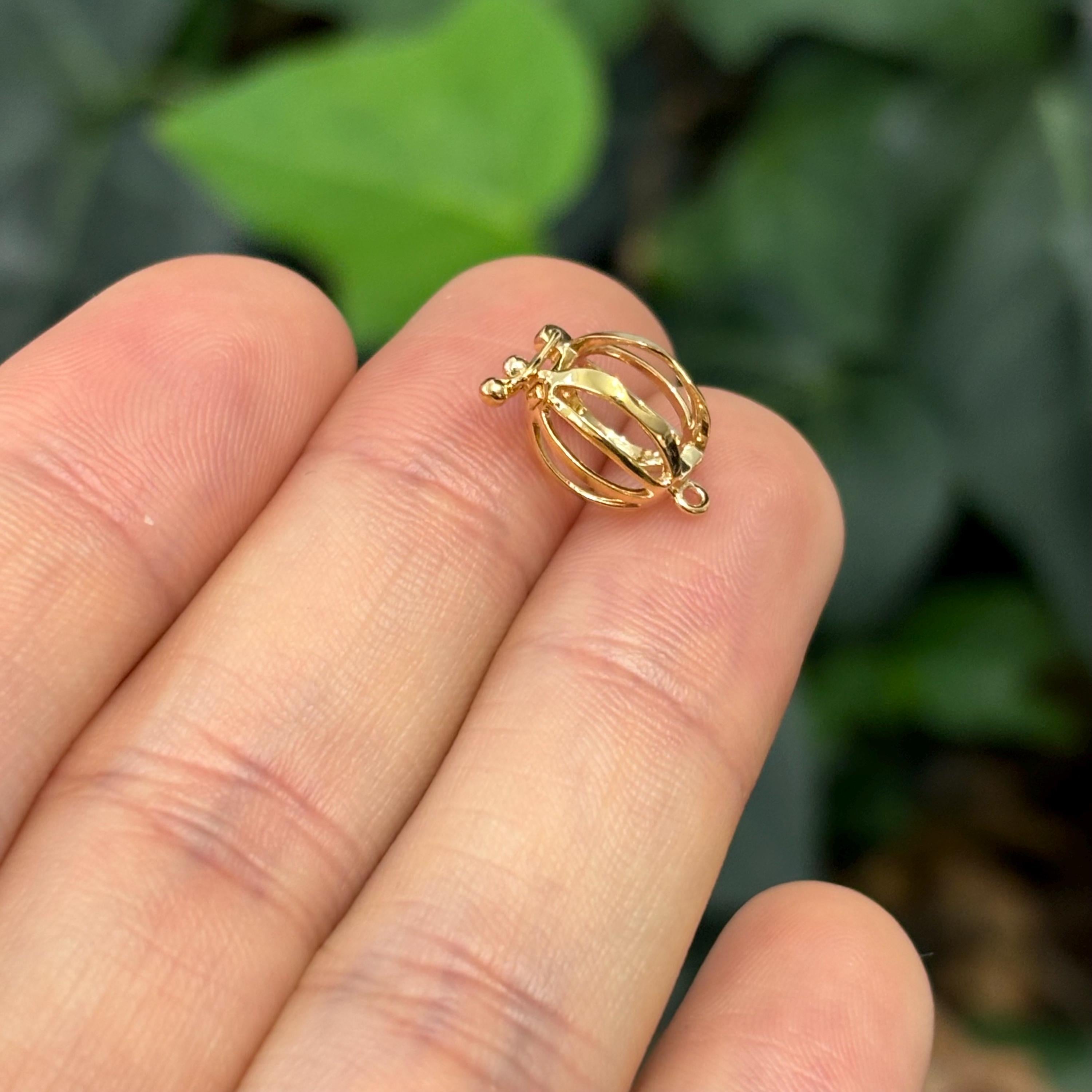 14k Yellow Gold Pearl Enhancer Pendant Setting Cage