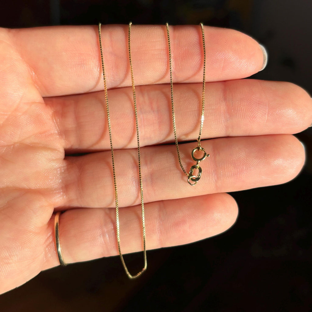 14k Gold .50mm Box Chain Necklace