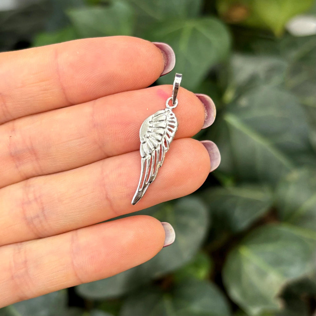 Sterling Silver Angel Wing Charm Pendant