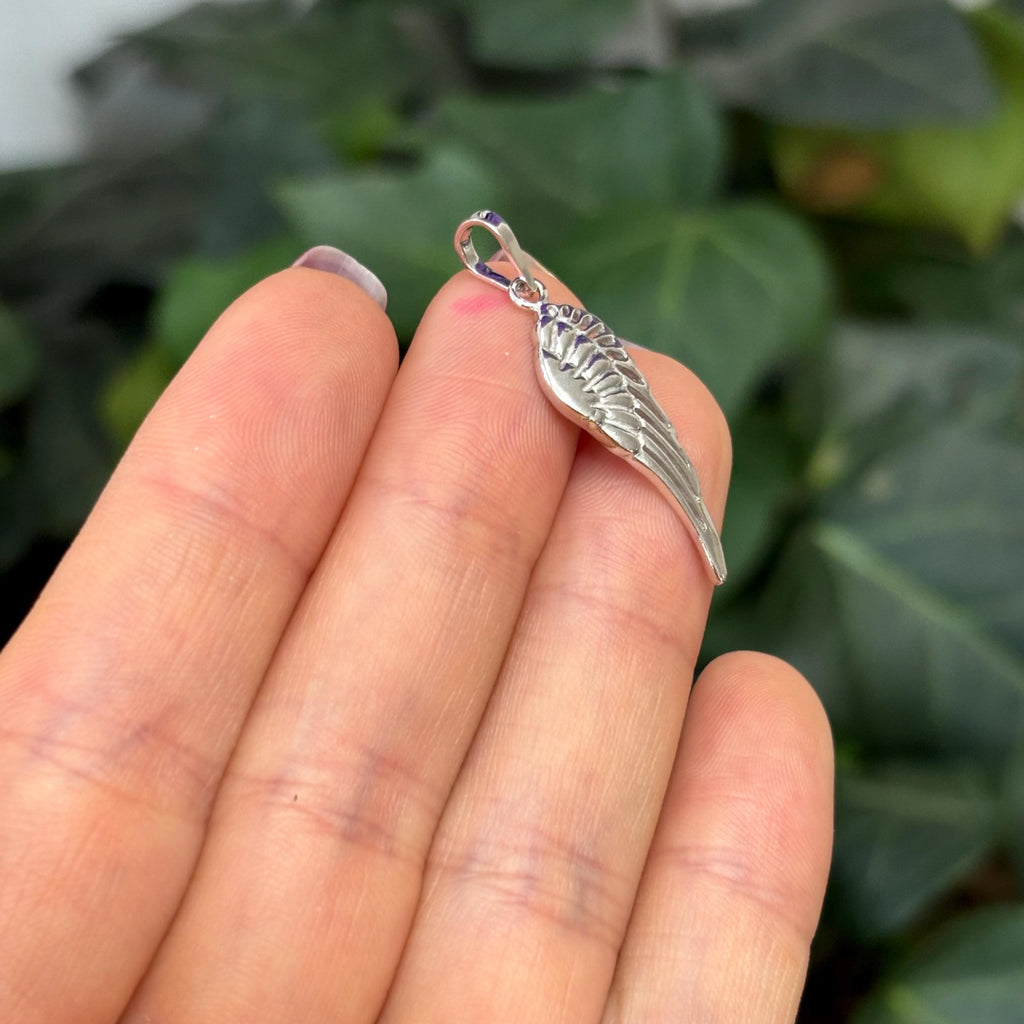 Sterling Silver Angel Wing Charm Pendant