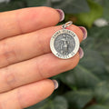 Sterling Silver St Florian Round Medal Pendant 20mm