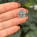 Sterling Silver Holy Spirit Dove Round Medal Charm Pendant