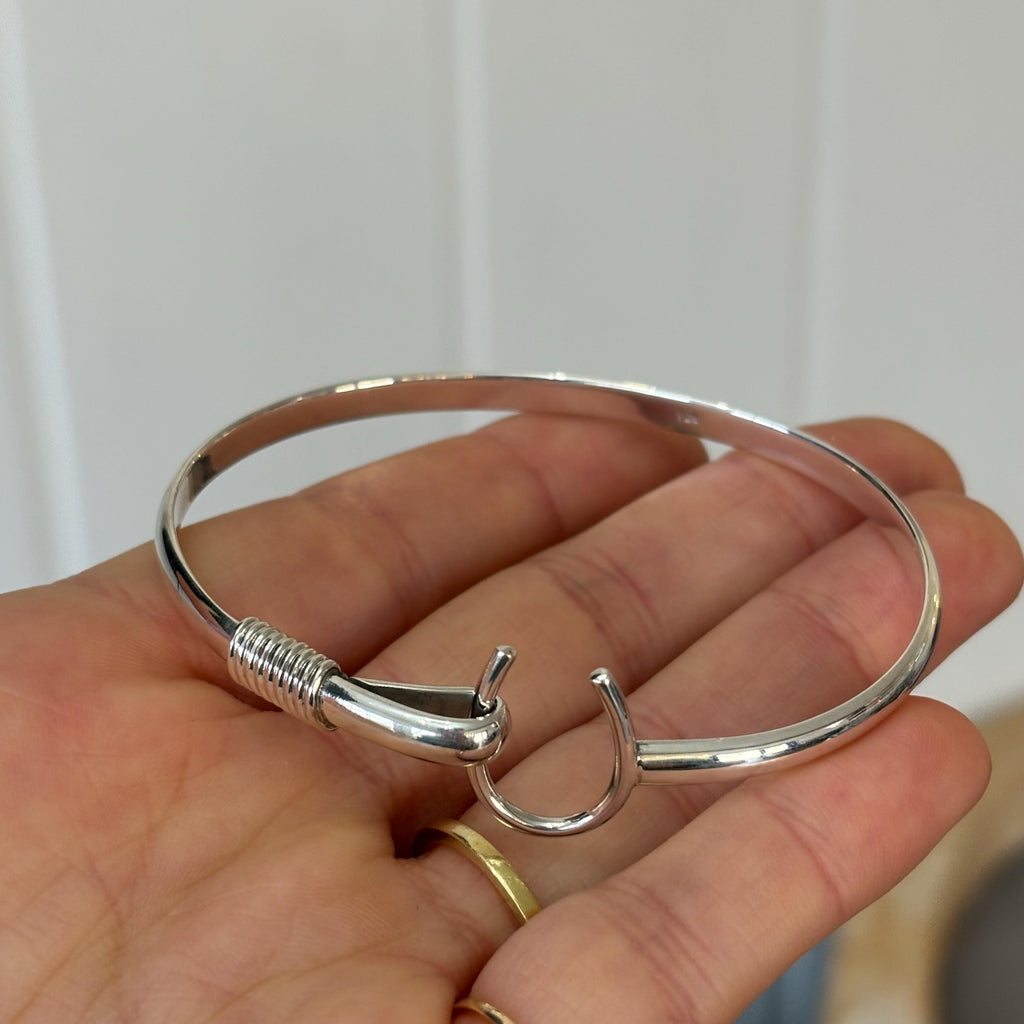 Sterling Silver Horseshoe Bangle Bracelet