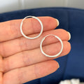 Sterling Silver Polished 2mm Endless Hoop Earrings
