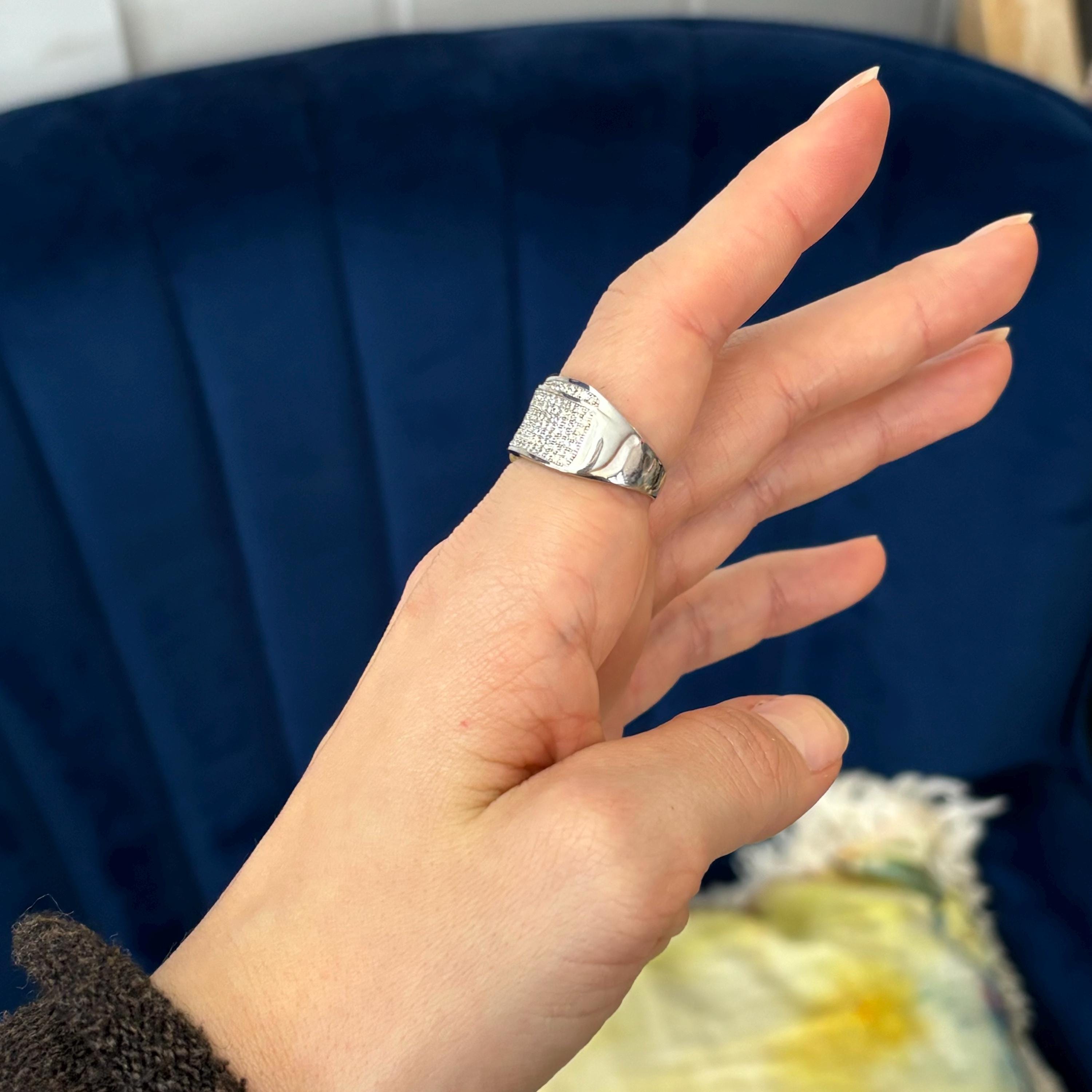 Sterling Silver and Cubic Zirconia (CZ) Brilliant Embers Ring