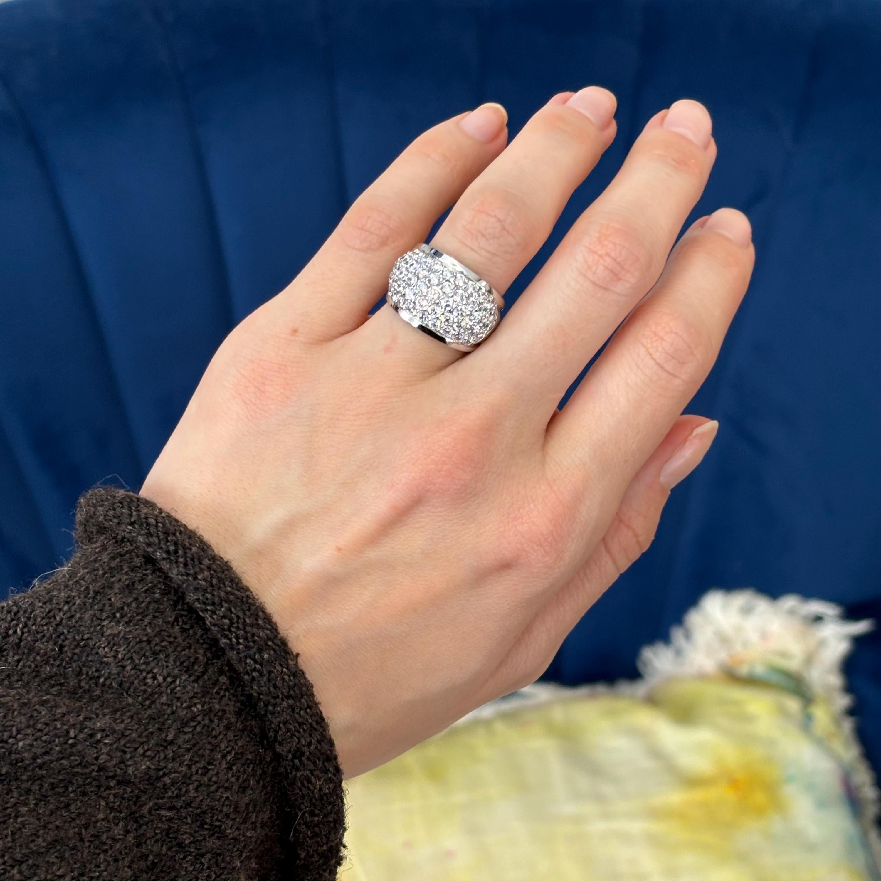 Sterling Silver and Cubic Zirconia (CZ) Cocktail Ring