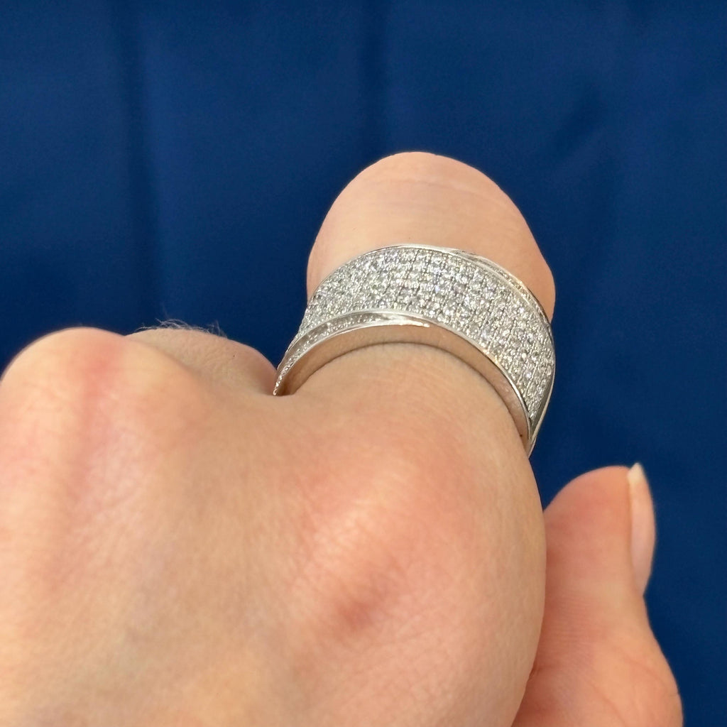 Sterling Silver and Cubic Zirconia (CZ) Brilliant Embers Ring
