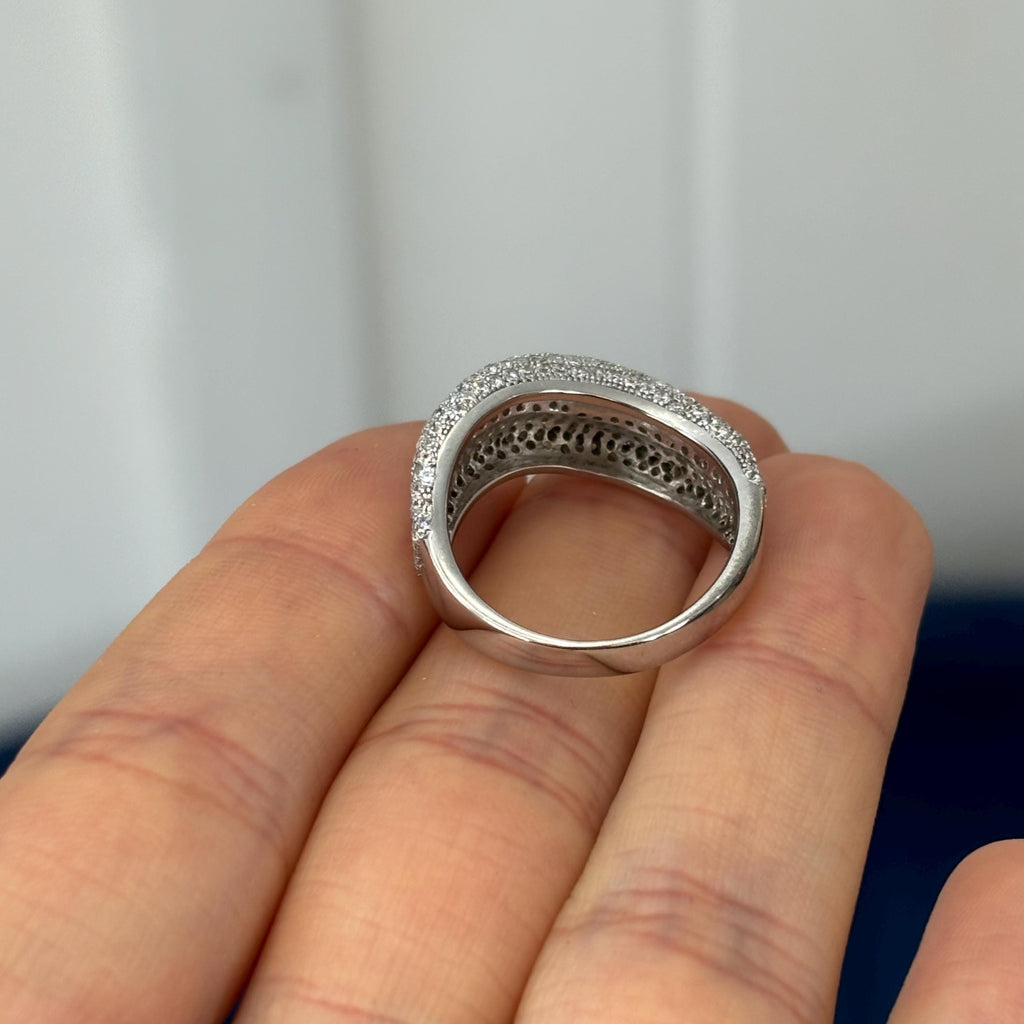 Sterling Silver and Cubic Zirconia Brilliant Embers Ring