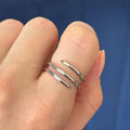 Sterling Silver Double-Wrapped Bypass Ring