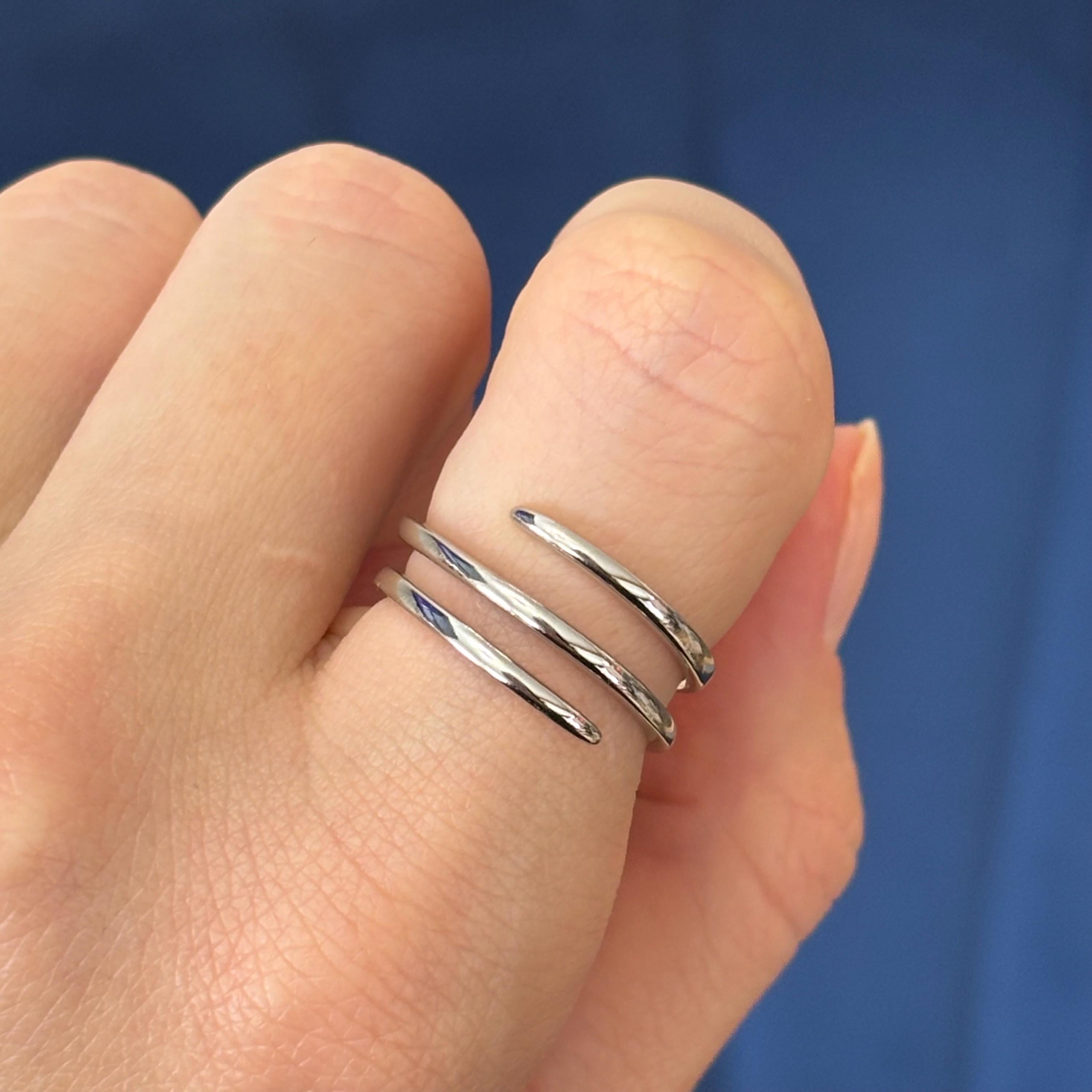 Sterling Silver Double-Wrapped Bypass Ring