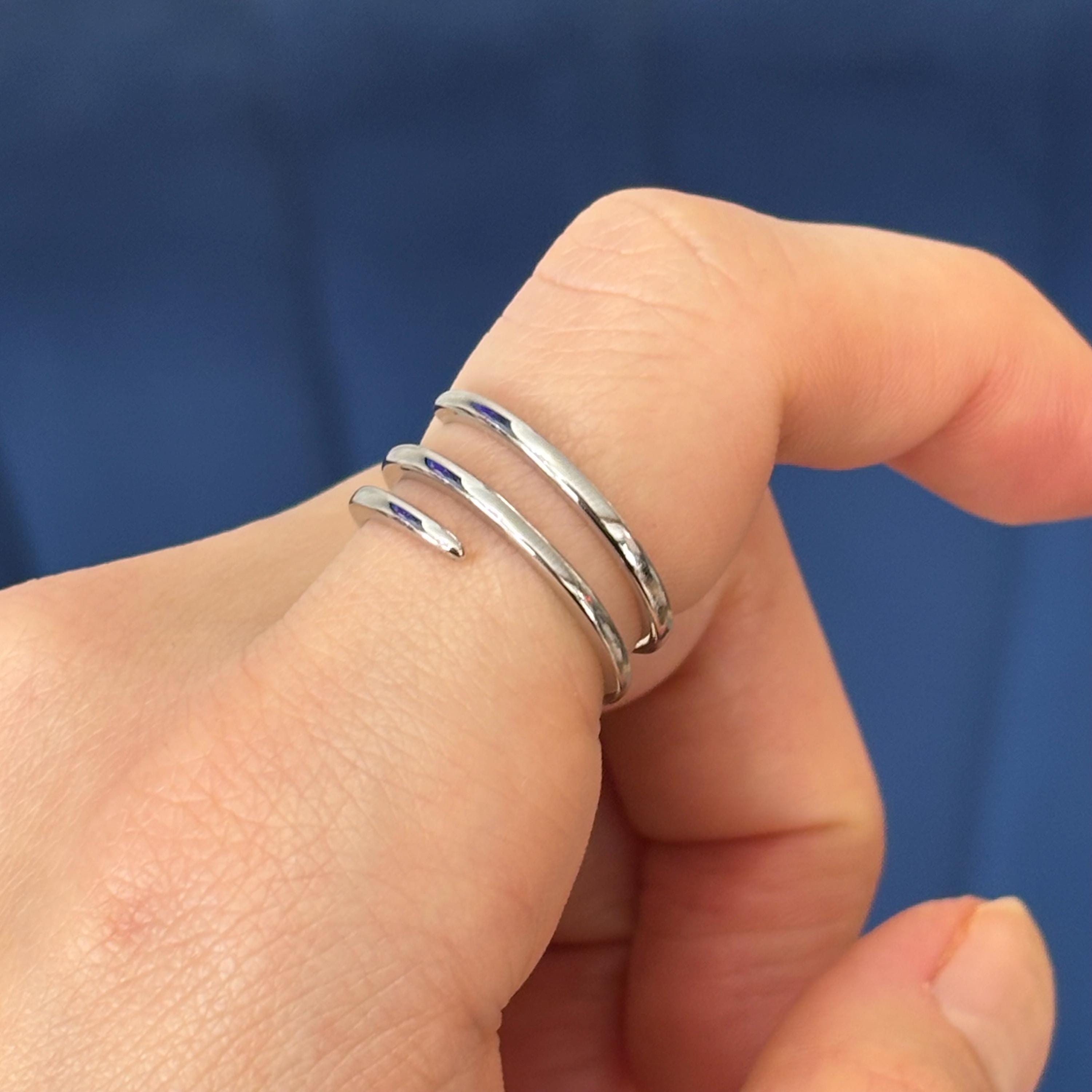 Sterling Silver Double-Wrapped Bypass Ring