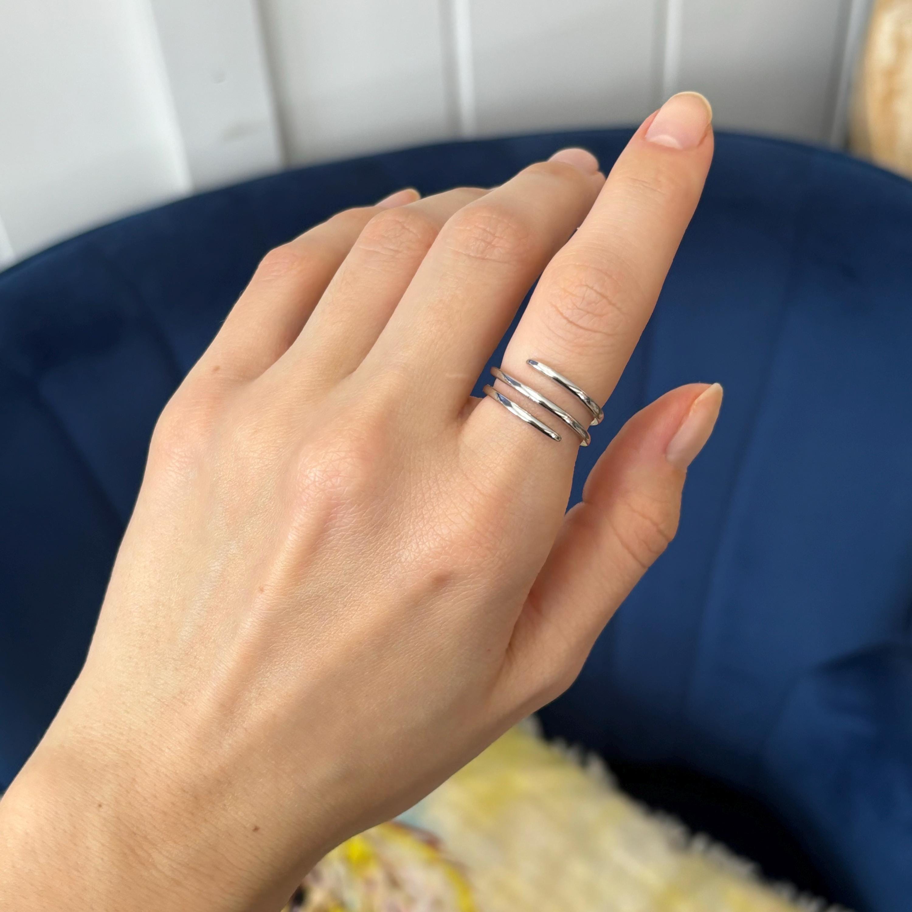 Sterling Silver Double-Wrapped Bypass Ring