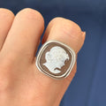 Sterling Silver Polished Cameo Ring