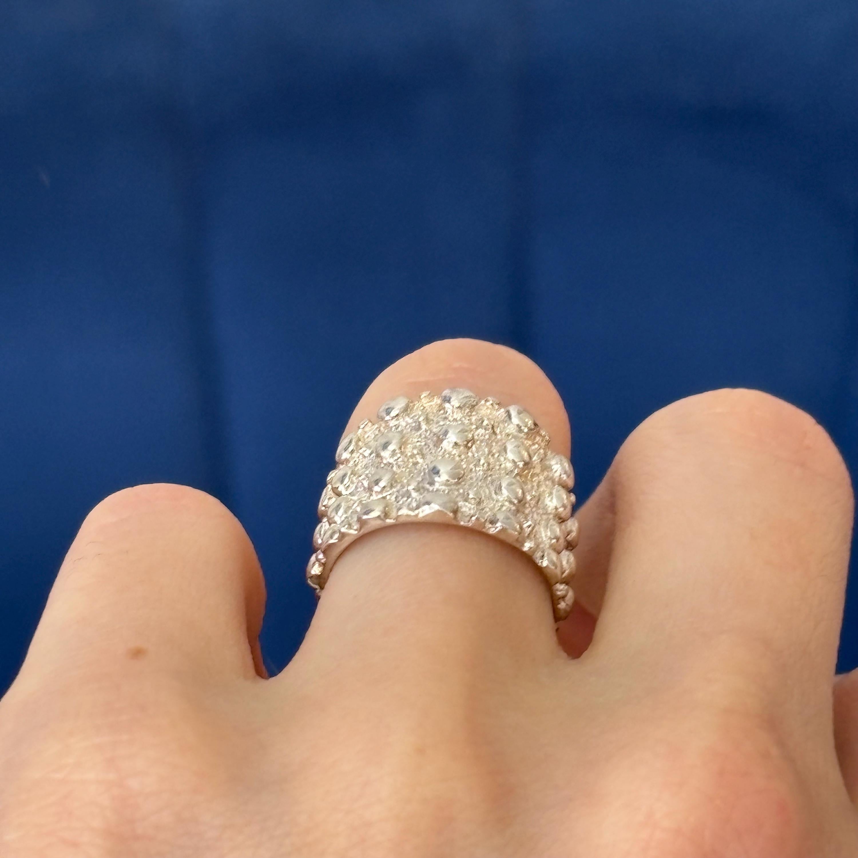 Sterling Silver Studded Ring