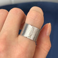 Sterling Silver Matte Cigar Band Ring