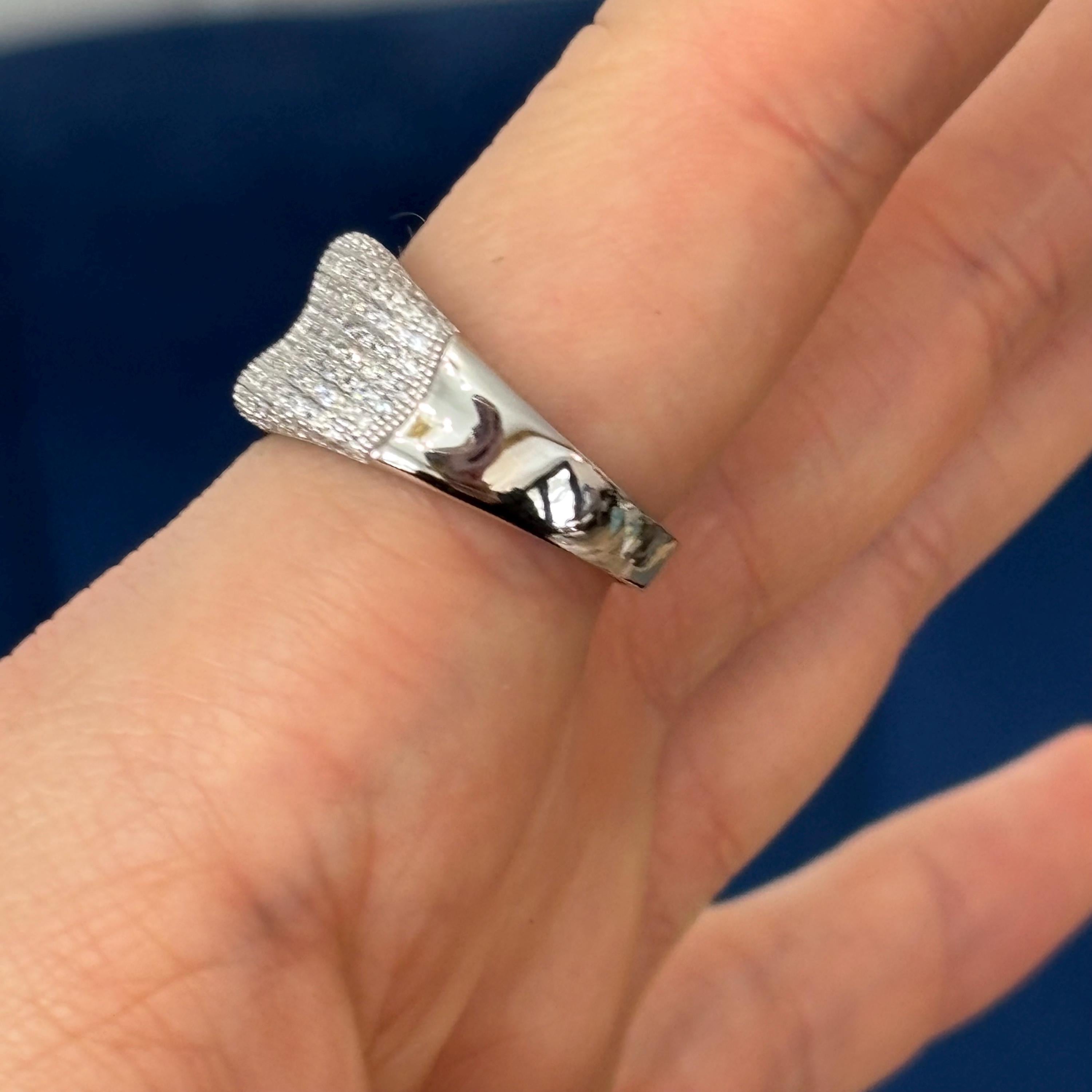 Sterling Silver Rhodium-plated (CZ) Brilliant Embers Ring