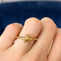 Sterling Silver Stackable Gold-plated Cancer Awareness Ribbon Ring