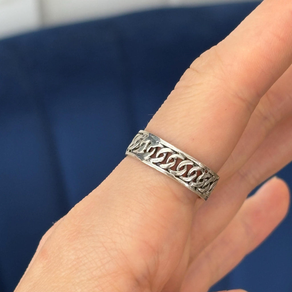 Sterling Silver Antiqued Band