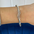 Sterling Silver Celtic Trinity Bypass Bangle Bracelet