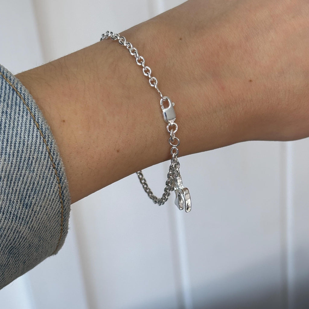 Sterling Silver Dove Charm Bracelet