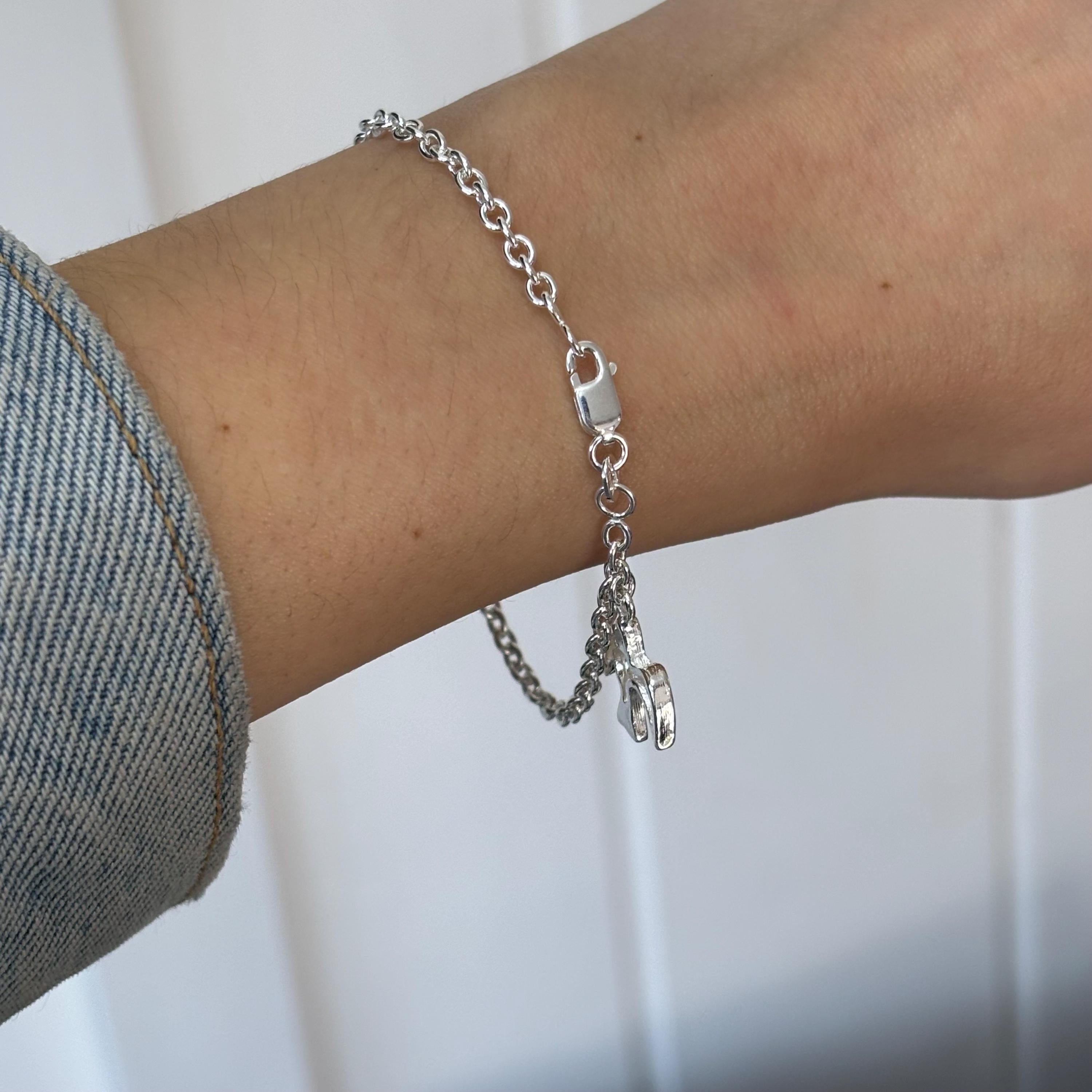 Sterling Silver Dove Charm Bracelet