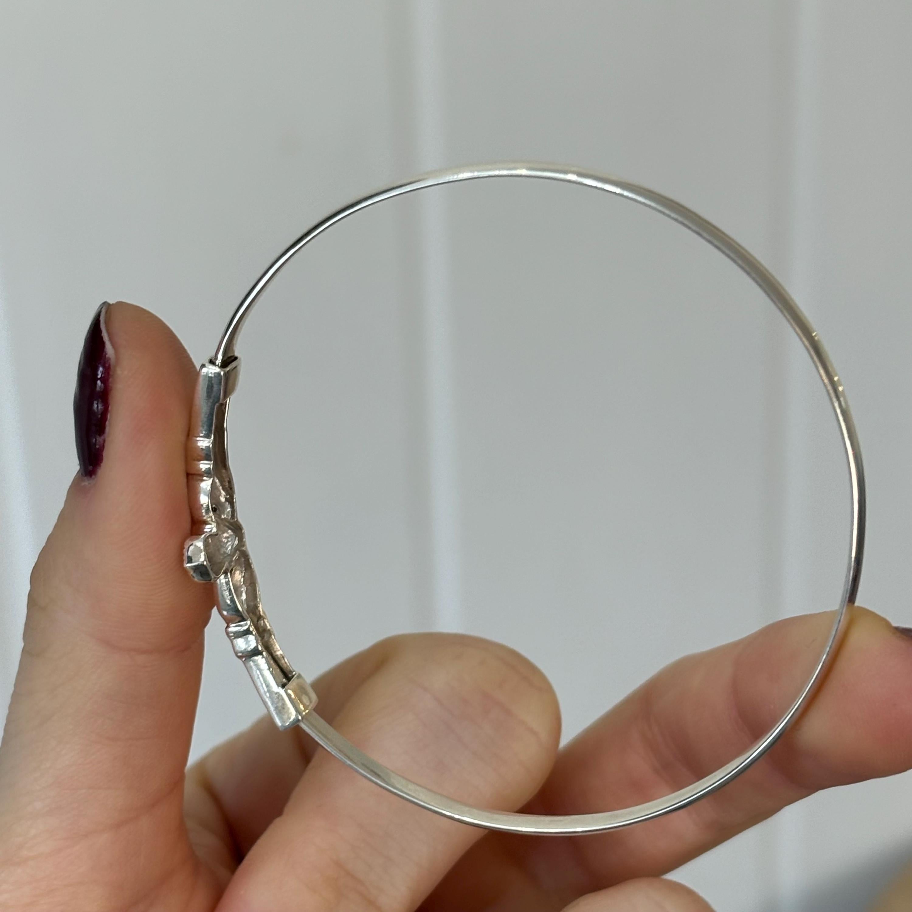Sterling Silver Claddagh Bangle Bracelet