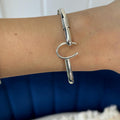Sterling Silver Horseshoe Bangle Bracelet