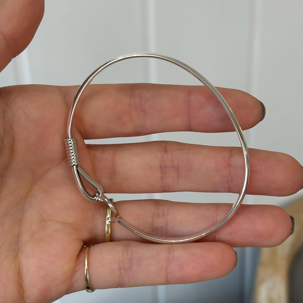 Sterling Silver Horseshoe Bangle Bracelet