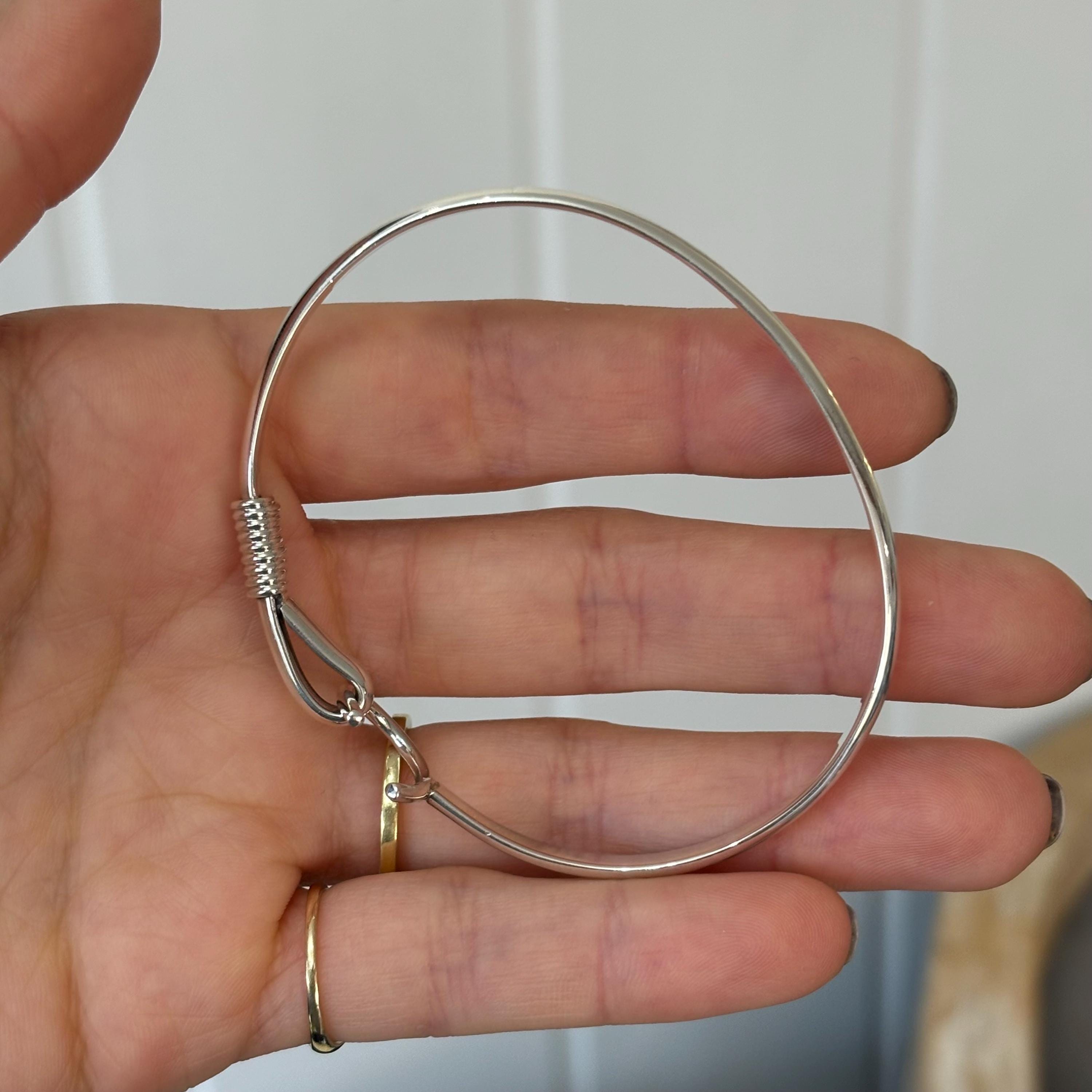 Sterling Silver Horseshoe Bangle Bracelet
