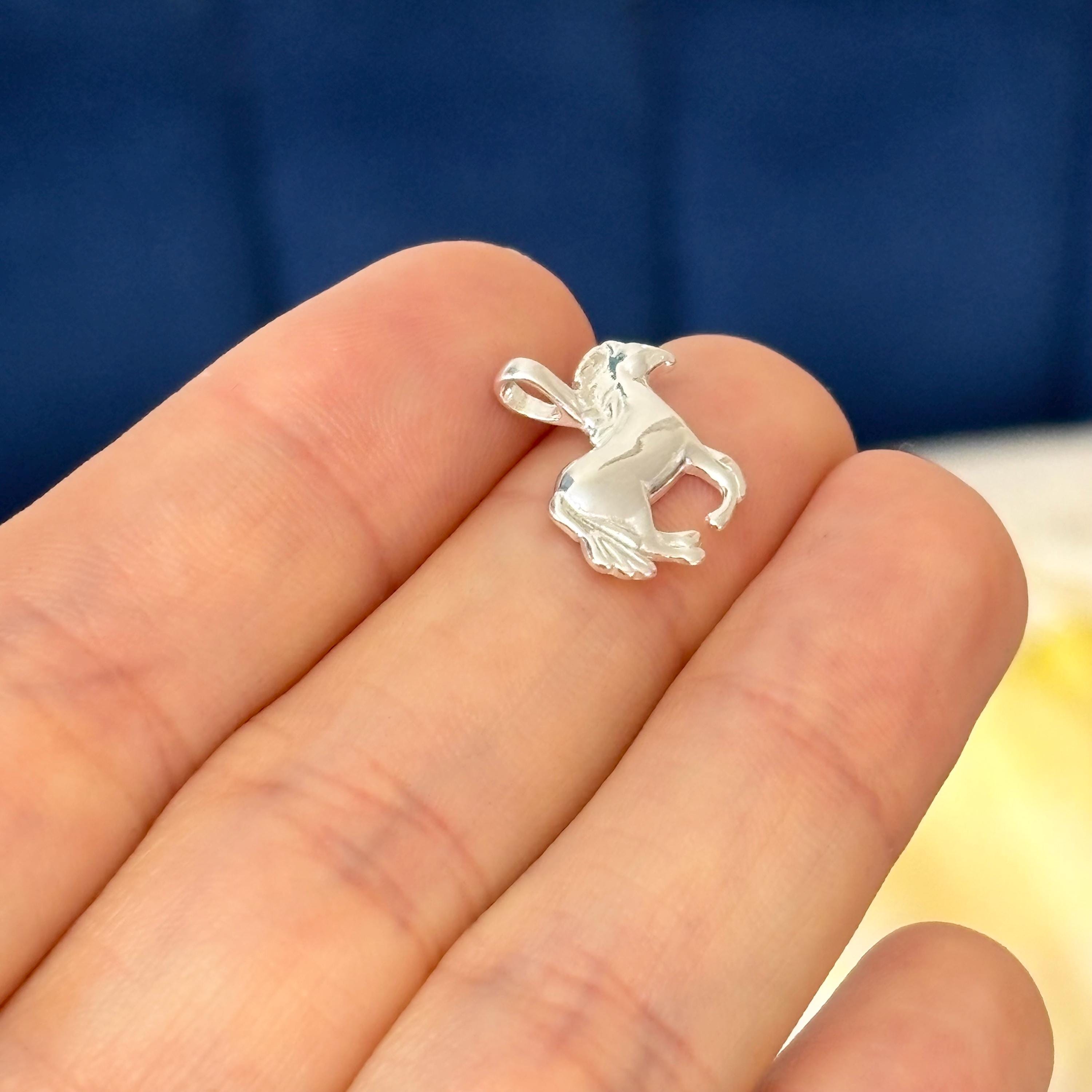 Sterling Silver Horse Charm Tiny Pendant