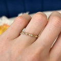14k Gold Diamond Bamboo Ring