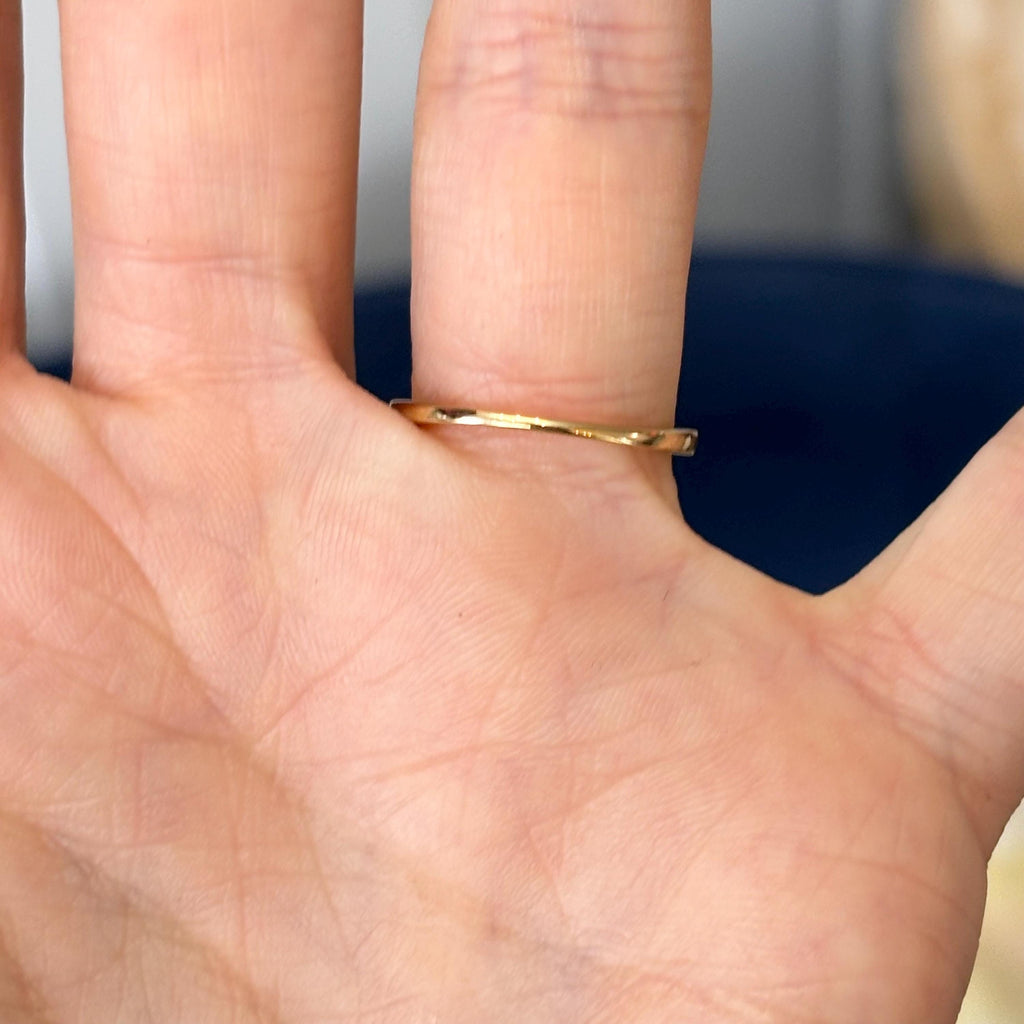 14k Yellow Gold Diamond Cross Ring