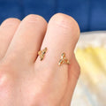 14k Gold Celtic Trinity Knot Open Shank Ring