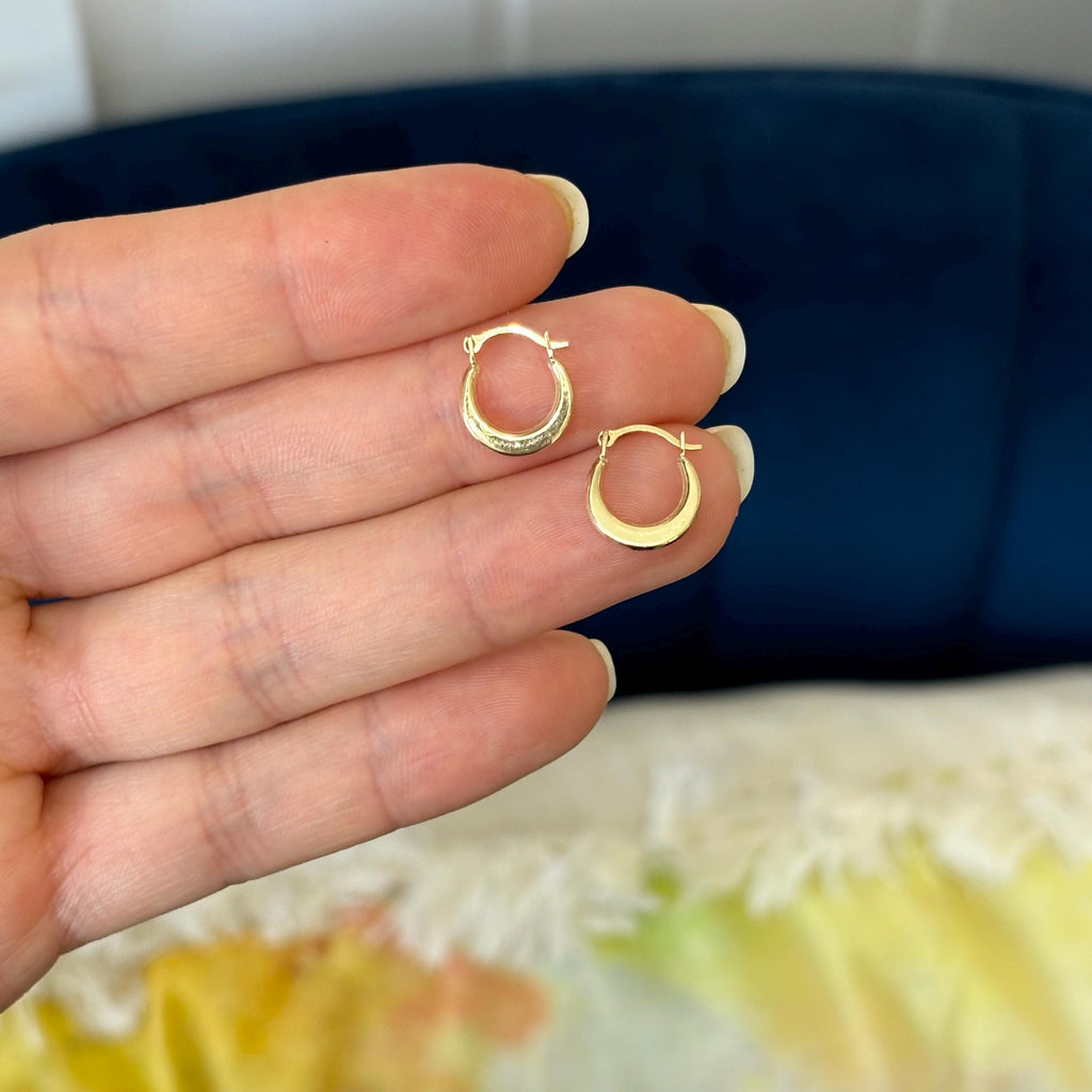 14k Gold Small Hoop Earrings