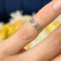 14k White Gold Polished Celtic Knot Toe Ring