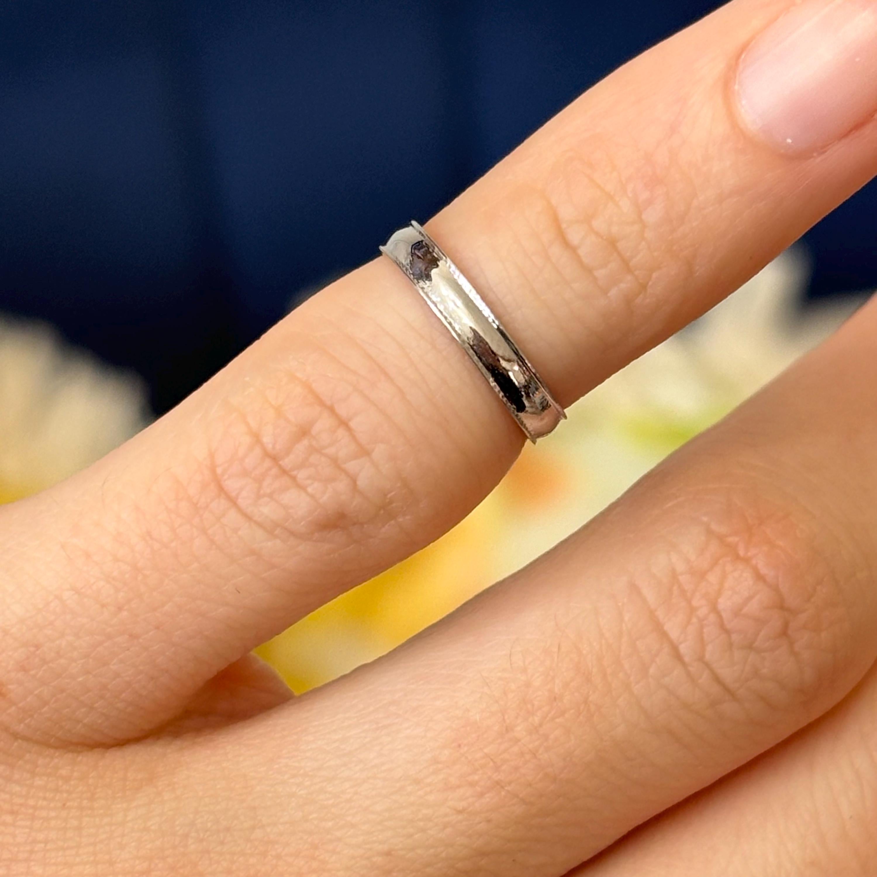 14k White Gold Milgrain Adjustable Open Toe Ring