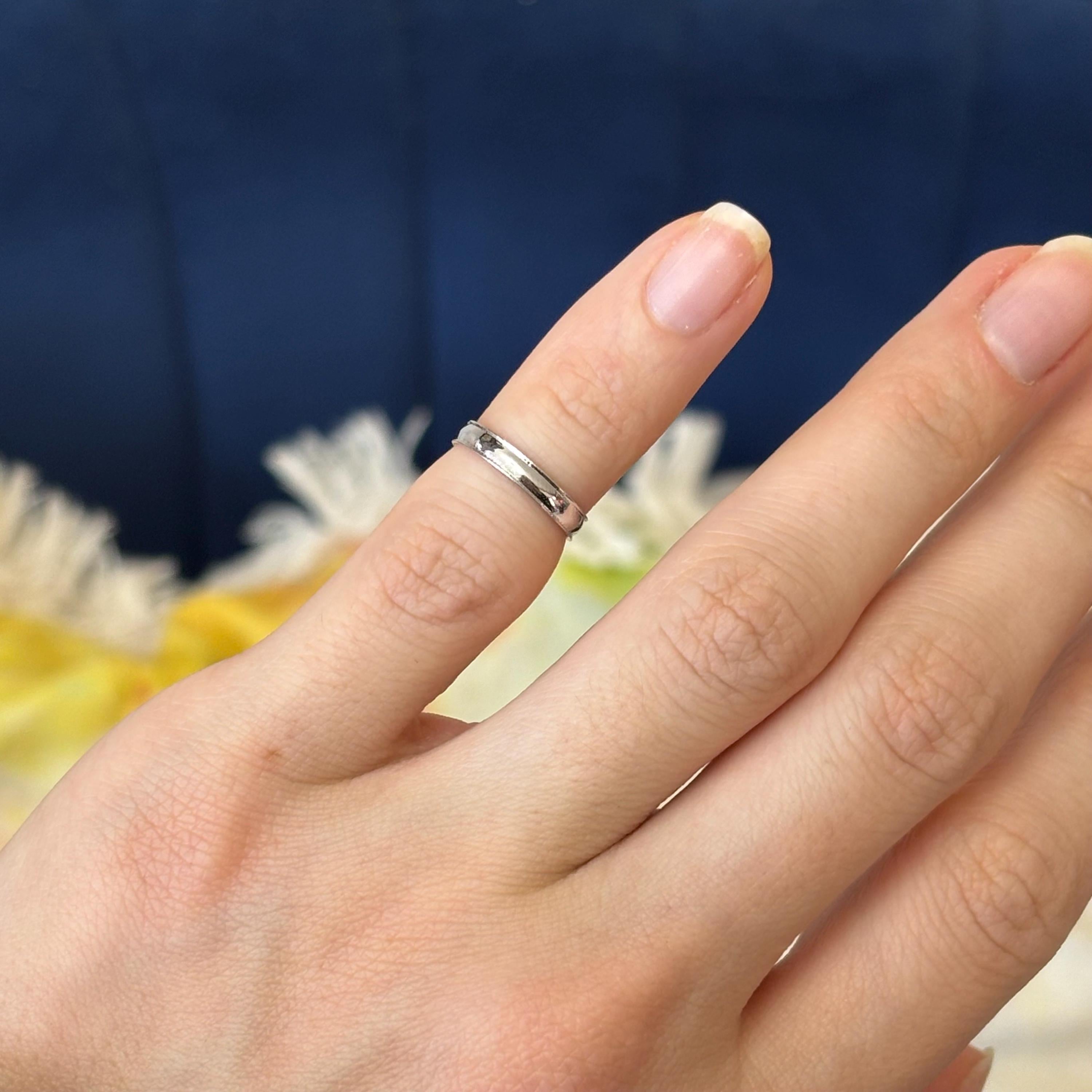 14k White Gold Milgrain Adjustable Open Toe Ring
