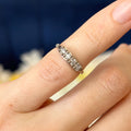 14k White Gold CZ Open Toe Ring
